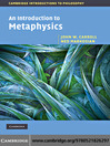 An Introduction to Metaphysics (eBook)